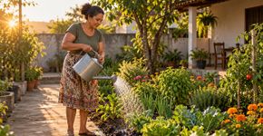 Qual é o melhor horário para regar as plantas e por que não é à noite?