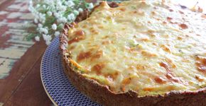 Quiche de couve-flor: versão vegetariana com pouco carboidrato