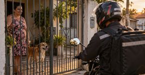 Cachorro começou a correr para o portão todos os dias poucos minutos antes das 18h, família pensou que ele esperava alguém de casa e descobriu que o verdadeiro compromisso chegava de moto