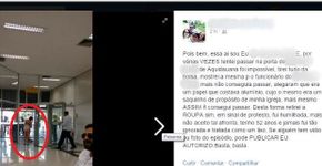 Homem tira roupa em protesto contra banco