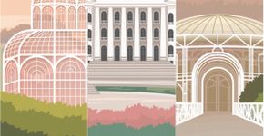 Ilustrações retratam pontos históricos de Curitiba