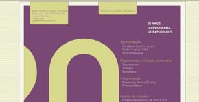 “”20 anos do programa de exposições” no CCSP