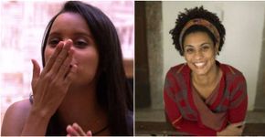 Gleici mostra peça de roupa com homenagem à Marielle Franco