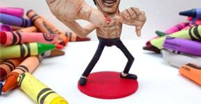 Artista cria bonecos de personalidades com amendoim