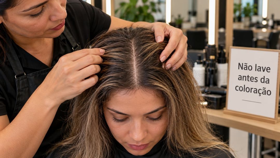Cabelo sem lavagem recente ajuda a proteger o couro cabeludo.