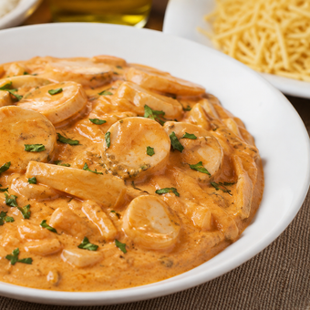 Featured mobile: Estrogonofe de palmito vegetariano: cremoso e fácil de fazer