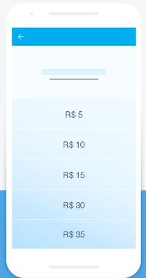 E decida o valor de recarga