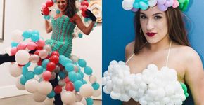 Jovem transforma balões em vestidos incríveis