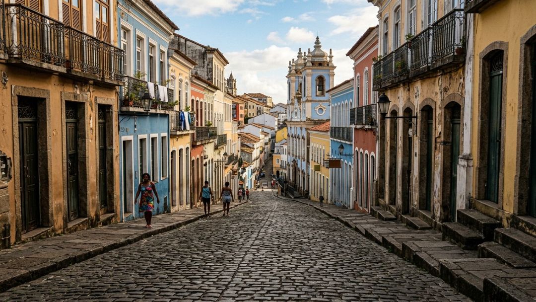 A preservação da arquitetura barroca e dos casarões coloridos consolida o patrimônio mundial histórico de Salvador.