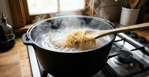 Por que não pode colocar óleo na água do macarrão
