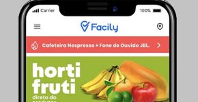 Facily oferece produtos de alimentação e limpeza com descontos de até 70%