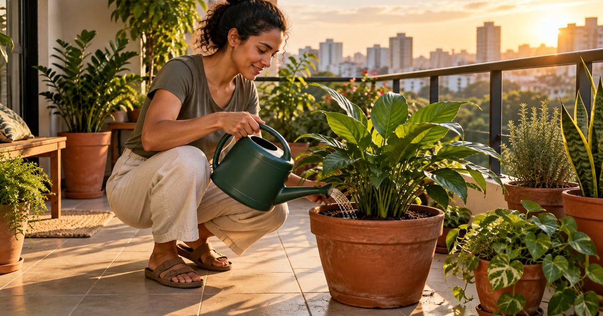 Qual é o melhor horário para regar suas plantas durante uma onda de calor, segundo especialistas?