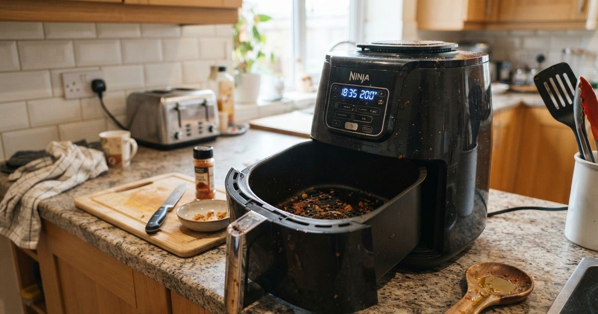 Por que a air fryer começa a fazer mais barulho depois de algum tempo de uso?