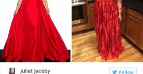 A decepção de vestidos de festa comprados online