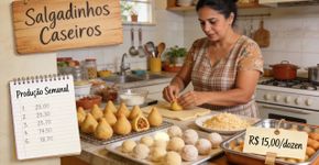 Quantos salgadinhos de festa que você precisa fritar pra lucrar mil reais por mês
