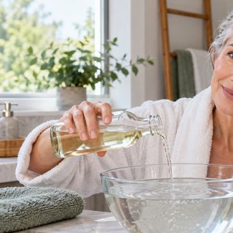 Featured mobile: O vinagre de vinho branco pode dar brilho aos cabelos grisalhos, entretanto os especialistas façam uma ressalva importante