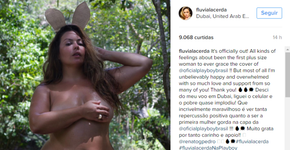 Fluvia Lacerda é primeira coelhinha plus size da Playboy Brasil
