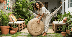 Como transformar pneus velhos em puffs de luxo com o uso estratégico de corda de sisal