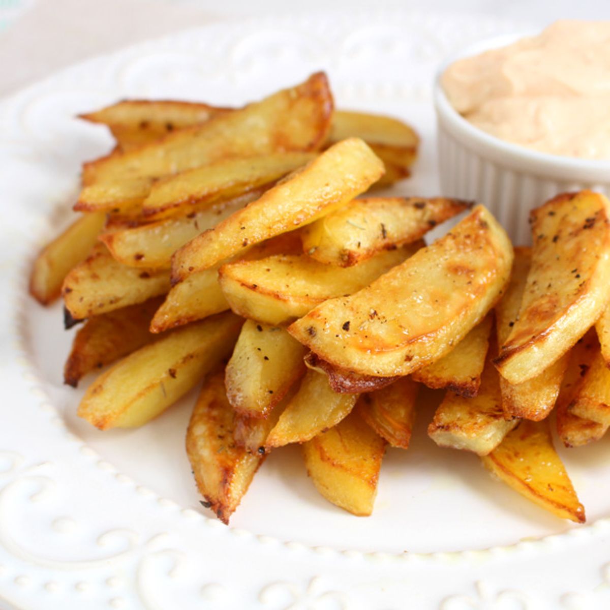 Batata assada com molho picante simplesmente deliciosa