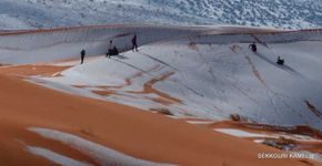 Onda de frio na Europa faz nevar no deserto do Saara
