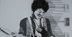 Retratos famosos incríveis feitos com fita cassete