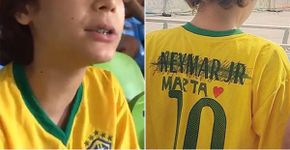 Pequenos torcedores: ele trocou nome de ‘Neymar’ por ‘Marta’