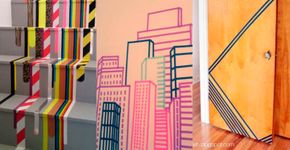 12 ideias para você decorar a sua casa com fita adesiva colorida
