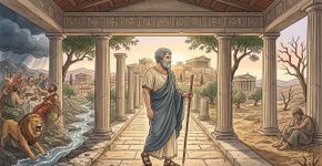 Frase do dia de Aristóteles, filósofo grego: “A felicidade nasce quando nossos pensamentos e nossas ações caminham na direção de uma vida virtuosa.”