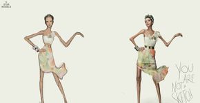 Campanha compara modelos anoréxicas à croquis