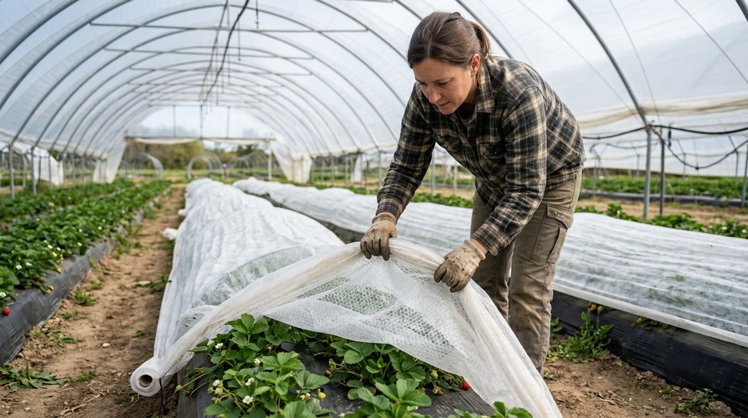 A tecnologia preserva a passagem de luz e umidade para garantir frutos grandes e saudaveis.