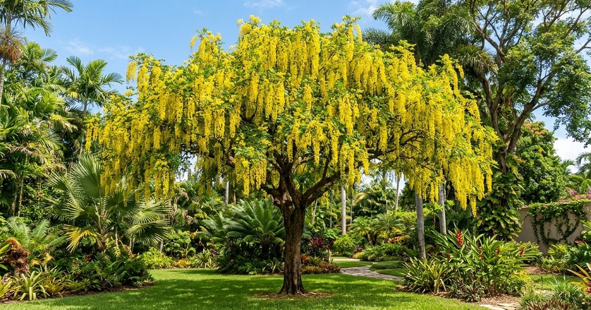 Árvore-da-chuva-dourada: a espécie que preenche o jardim de cor e elegância