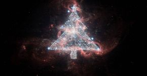 Astrônomos encontraram uma árvore de Natal no espaço