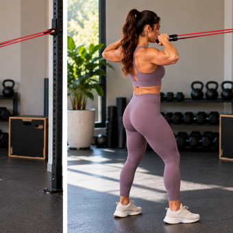Featured mobile: Face pull com elástico combina puxada e rotação dos ombros, mas resistência excessiva faz o tronco compensar antes que as escápulas controlem o movimento