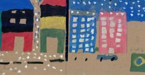 Desenhos feitos por crianças da Favela de Paraisópolis ganham exposição na Tenda Cultural Ortega Y Gasset, na USP