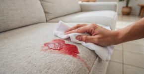 Como limpar batom do sofá usando apenas detergente neutro e paciência?
