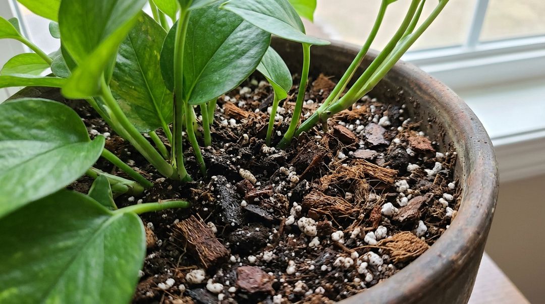 A drenagem correta evita o apodrecimento da vegetacao domestica.