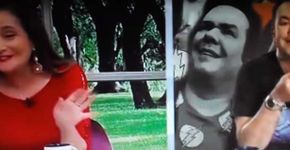 Felipeh Campos comete gafe ao vivo e é corrigido por Sonia Abrão