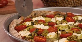 Pizza integral de abobrinha e cottage; aprenda a fazer