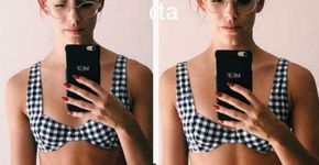 Blogueira mostra a diferença que a postura faz em uma foto