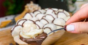 Ovo de Páscoa de Colher: sabor leite em pó com creme de avelã