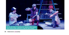 Apresentação mescla contação de histórias e teatro na Biblioteca Pública Viriato Corrêa
