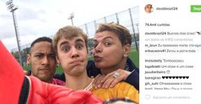 David Brazil tira selfie com Bieber e Neymar e quebra a internet