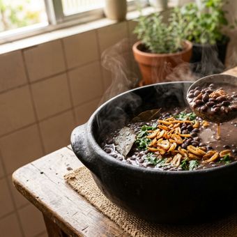 Featured mobile: Os chefs concordam: “O feijão não é feito apenas com água, mas sim com folhas de louro, alho frito e um bom caldo de carne caseiro.”