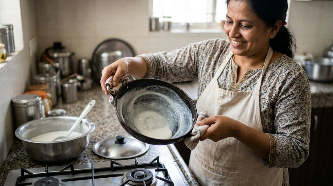 A fermentação adequada com água de coco é fundamental para a leveza da massa.