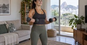 Com apenas 5 exercícios e um par de halteres, você pode fortalecer os braços sem precisar de equipamentos complicados