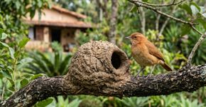 Se você achar algum ninho de barro de um joão-de-barro em sua casa ou jardim, nós lhe diremos o que isso significa e por que é algo bom