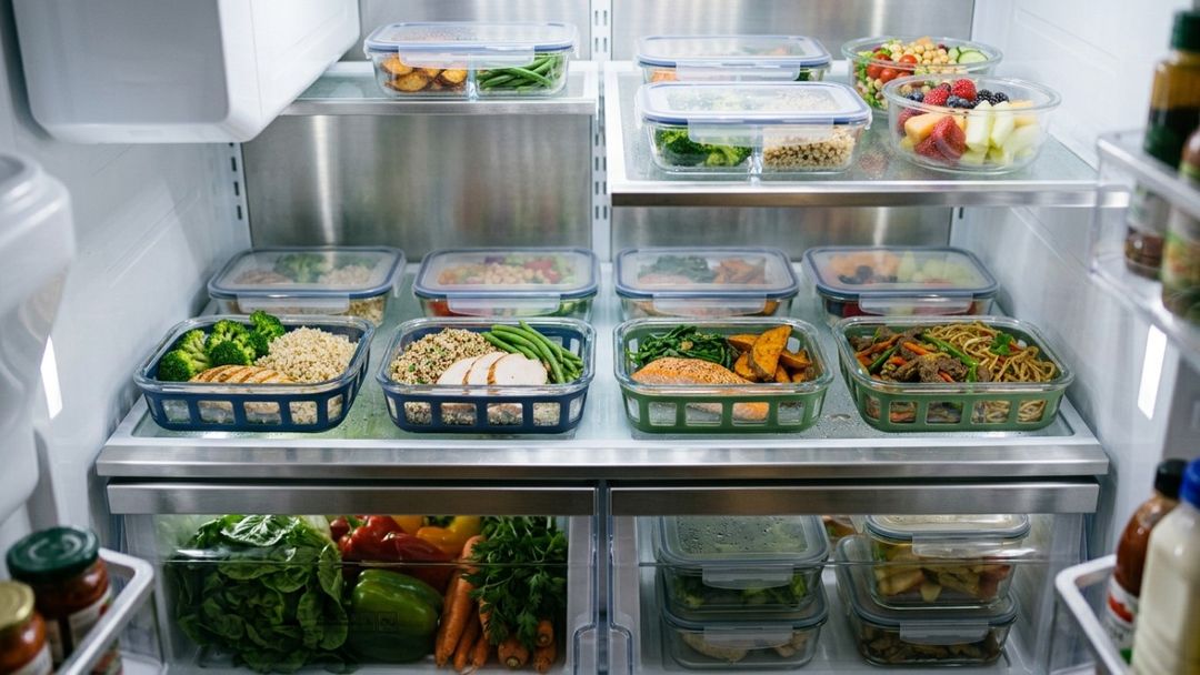 Fracionar os alimentos em porções individuais garante um resfriamento eficiente e seguro na geladeira.