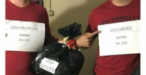 Fantasia de Goleiro Bruno e Macarrão em festa gera revolta na web