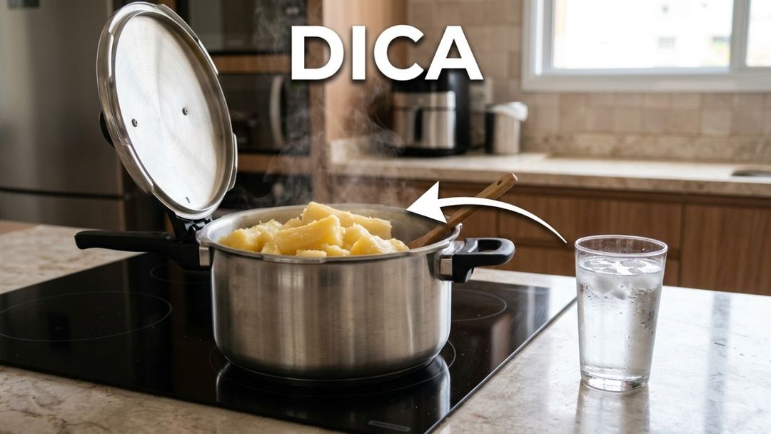 O uso correto da pressão e o choque térmico com água gelada ajudam a quebrar as fibras resistentes, transformando até as raízes mais duras em porções cremosas.