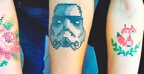 Tatuagens em ponto-cruz; confira galeria